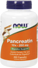 NOW Pancreatin 10x 200 mg 250 Capsules