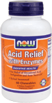 NOW Foods Acid Relief with Enzymes 60 Chewable Tablets