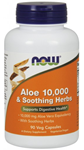 NOW Foods Aloe 10,000 & Soothing Herbs 90 Veg Capsules