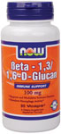 NOW Foods Beta - 1,3 / 1,6 - D-Glucan 100 mg  90 Capsules