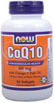 NOW Foods CoQ10 60 mg with Omega-3 Fish Oils 60 Softgels