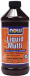 NOW Foods Liquid Multi Tropical Orange Flavor  16 Ounces (473 ml)