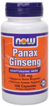 NOW Foods PANAX Ginseng 8 gr. 100 Capsules