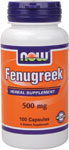 NOW Foods Fenugreek 500 mg 100 Capsules