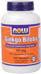 NOW Foods Ginkgo Biloba 60 mg 240 Capsules