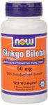 NOW Foods Ginkgo Biloba 60 mg 120 Capsules