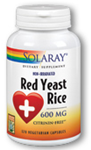 Solaray Red Yeast Rice 600 mg 120 Capsules
